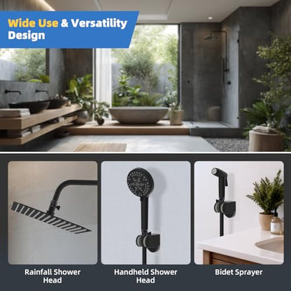 Hibbent All Metal 1 Pack Shower Head Flow Control Valve, G1/2 Brass Shut-off Valve with Handle Lever, Shut OFF Water Flow Control Regulator for Handheld Shower, or Bidet Sprayer, Oil-Rubbed Bronze - color: Oil Rubbed Bronze