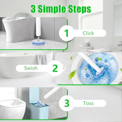 Toilet Brush for Clorox, Toilet Bowl Cleaner Refill Pads,40 Count | Compatible with Clorox Toilet System, Pre-Loaded Cleaner, 3-Layer Scrub Pads, 4X Cleaning Power ,for Toilet&Bathroom Cleaning - size: 1 Count (Pack of 40)