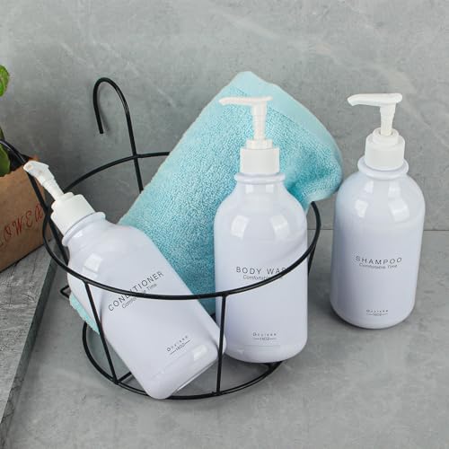 Shampoo and Conditioner Dispenser for Shower Wall,Shower Soap Dispenser 3 Chamber No Drill,Refillable for Shampoo Lotion Oil Shower Soap Hand Soap and Dish Soap - color: 3 Bottles-white