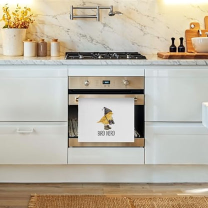 Bird Gifts Kitchen Towels - Bird Nerd Decorative Waffle Dish Towels, Birding Gifts Hand Towel, Birding Tea Towel, 16x24 Inch - color: Bird Nerd