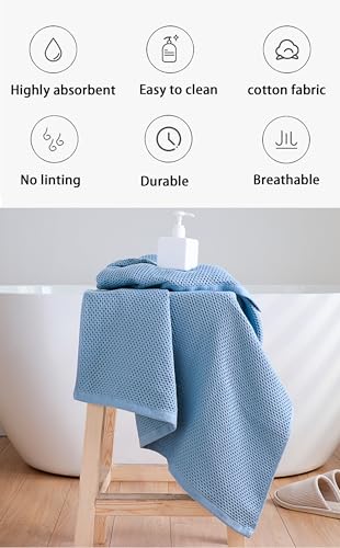 100% Cotton Waffle Weave Bath Towels Sets Soft Quick Dry Lightweight 1 Towel 1 Bath Towel Set,Pink,140 * 70cm - color: Pink