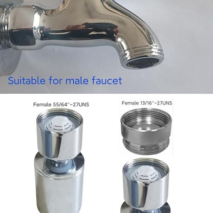Big Angle Rotate Kitchen Sink Faucet Aerator,kitchen faucet nozzle aerator,faucet extender, 360 degree swivel sprayer for sink tap head.(80° Angle 3 adapters) - color: 80° Angle 3 adapters