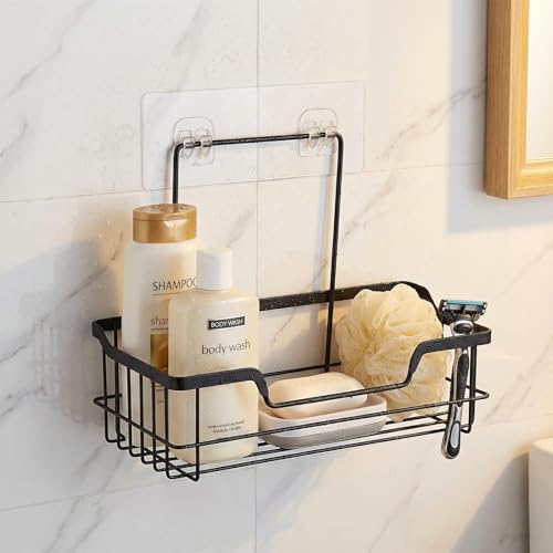 cobee 8Pcs Shower Caddy Adhesive, Shower Caddy Hooks, Showers Caddies Adhe sive Replacement Showering Shelf Adhesive, Show ers Caddies Hanger No Drilling Showers Kitchen Accessories