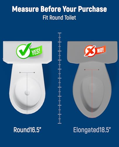 SAMODRA Bidet Toilet Seat with Soft Close Lid | Fits Round Toilets,Non-Electric,Dual Nozzle System, Adjustable Water Pressure, Quick-Release for Easy Installation & Clean
