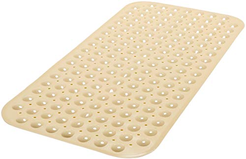 Large Non-Slip Bathtub & Shower Mat 31”x16” (Smooth/Non-Textured Tubs Only) Safe, Clean, Machine-Washable, Superior Grip&Drainage, Vinyl, Opaque Light Brown - color: Opaque Light Brown, size: Large (31"x16")
