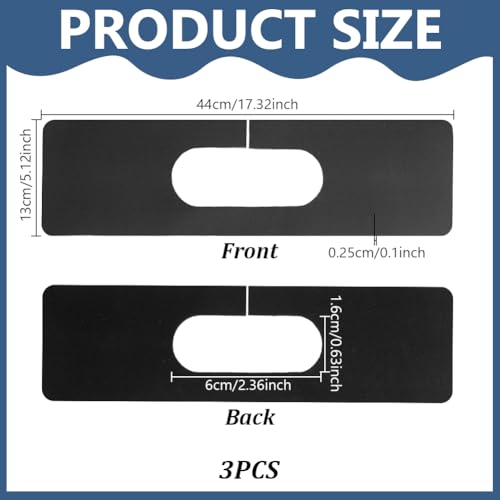 AHANDMAKER 3Pcs Faucet Mat Sink Splash Guard Black Rectangle Splash Pad with Oval Hole for Kitchen Bathroom Sink Backsplash Water Catcher Behind Faucet