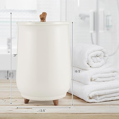 ERGOMASTER Towel Warmer Bucket, Heated Towel Warmer, Electric Towel Heater with Temperature Control and Timer, 23L Large Capacity Freestanding Hot Towel Warmer for Bathroom Spa Salon Hotel (Gray) - color: Gray