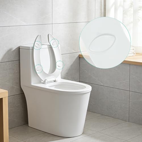 Heavy Duty Commercial Open Front Toilet Seat, Elongated 18.5-Inch, 1PACK | Public Toilet Seat for Hospital, Hotel, School, Church, PP Material, Fits Most Toilet Bowl Seat, White