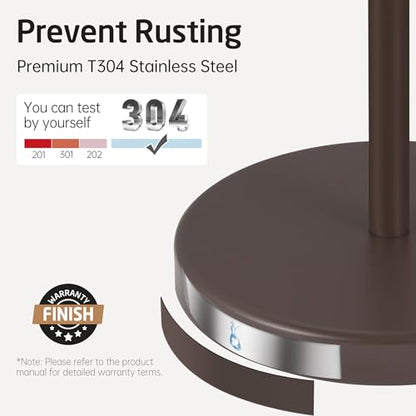 KES Bronze Toilet Paper Holder Stand, 26" H Free Standing, Heavy Base | 304 Stainless Steel, Cement-Filled Base, Anti-Slip Pad, Fits All Roll Sizes, 1-Min Assembly, No Drill - color: Bronze, size: 26" H