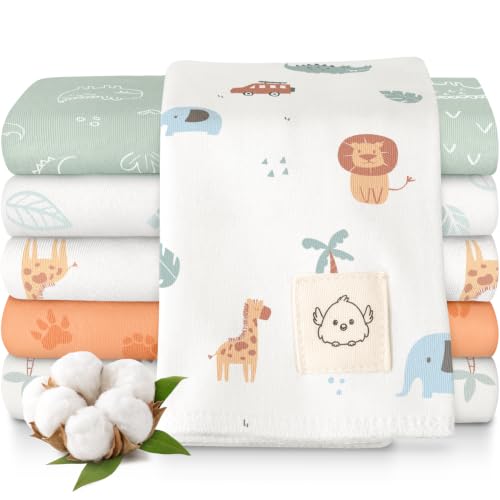Organic Burp Cloths Baby Boy, Girl, 6-Pack Large Burping Cloths (Wilderness) | 100% Cotton Burp Clothes for Babies, Newborns Spit Up Rags, Super Soft, Absorbent Towels, Gender Neutral, Machine Washable - color: Wilderness, style: Shea