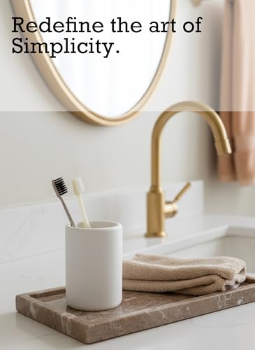 Nature Diatomite Toothbrush Holders for Bathrooms,Drying Stone Electric Toothbrush Holder, Toothpaste Holder, Water-Absorbent, Hand Made, Toothbrush Organizer for Bathroom Countertop, White - size: Single