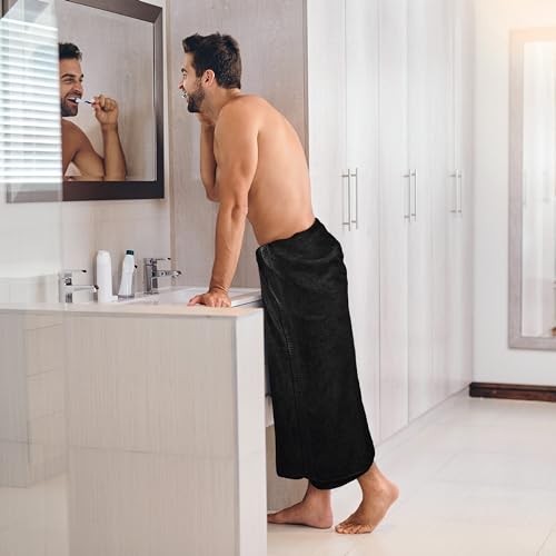Utopia Towels - Luxurious Jumbo Bath Sheet 2 Piece - 600 GSM (35X70 Inches) 100% Ring Spun Cotton - Highly Absorbent and Quick Dry Extra Large Bath Towel - Super Soft Hotel Quality Towel (Black) | Extra Large Ring Spun Cotton Bath Sheets - Soft, Plush, Qu