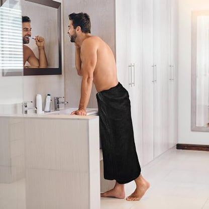 Utopia Towels - Luxurious Jumbo Bath Sheet 2 Piece - 600 GSM (35X70 Inches) 100% Ring Spun Cotton - Highly Absorbent and Quick Dry Extra Large Bath Towel - Super Soft Hotel Quality Towel (Black) | Extra Large Ring Spun Cotton Bath Sheets - Soft, Plush, Qu