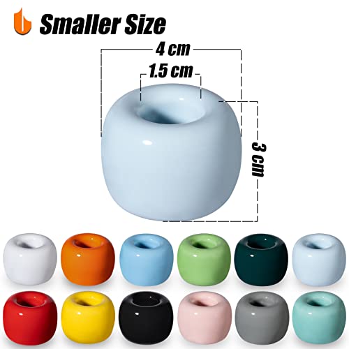 Urbanstrive Sleek Mini Ceramics Toothbrush Holder Stand for Bathroom Vanity Countertops (Light Blue 1-Pack) - color: Light Blue 1-pack