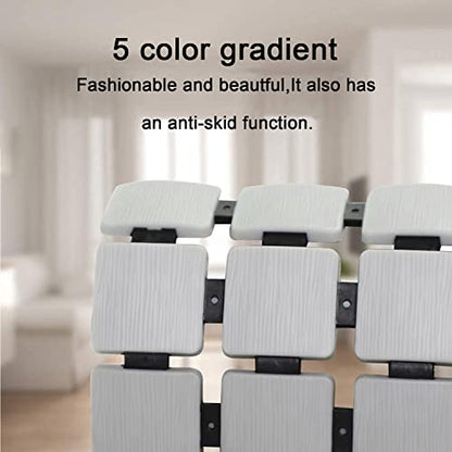 BEMISO Shower Mat Non Slip Bathtub Mat 33.4 x 15.7 Inch Large Size | Suction Cups,Drain Holes,Easy Dry,Easy to Cut - color: Gradient Grey, size: 33.4 x 15.7 inches