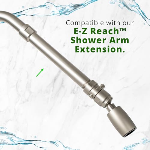 High Sierra® - CLASSIC™ Solid Lead-Free Metal 1.8 GPM Award Winning. Low Flow Shower Head with Trickle Valve. Patented Nozzle Never Clogs - Brushed Nickel Finish - color: Nickel, size: 1.8 GPM