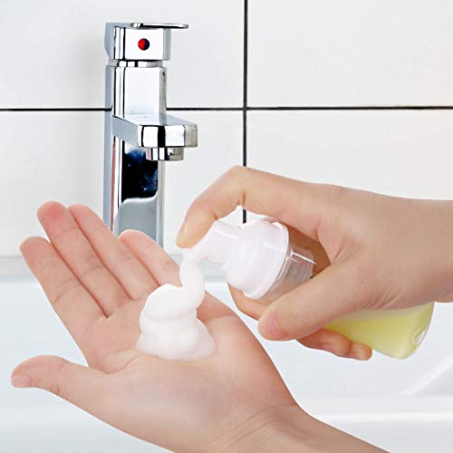 ROMROC 24PCS Travel Foam Pump Bottle Dispenser 2oz/60ml Lash Shampoo Bottle | Refillable Plastic Empty Foaming Soap Bottle for Lash Shampoo Hand Soap Shampoo Lash Cleanser Packaging Liquid Cleaning ﻿