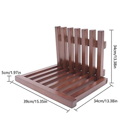 Gdrasuya10 Folding Shower Seat Bench Wall Mounted, Foldable Bathroom Shower Chair Stool Solid Wood Entryway Shoe Bench Rack Non-Slip 220 Lb Capacity for Seniors Adults Disabled