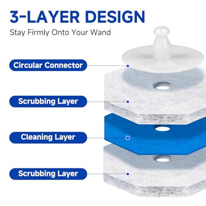 50 Count Disposable Toilet Brush, Toilet Cleaner Refills | Replacement Heads for Toilet Cleaning System,Compatible with Most Toilet Brushes