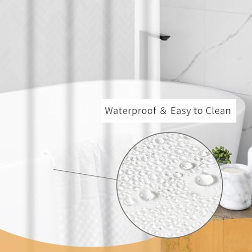 lastic Shower Liner Waterproof, Premium PEVA Shower Curtain Liner, Waterproof Cute Lightweight Standard Size Shower Curtains for Bathroom