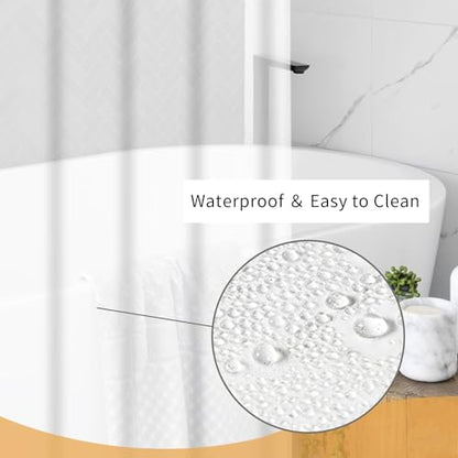 lastic Shower Liner Waterproof, Premium PEVA Shower Curtain Liner, Waterproof Cute Lightweight Standard Size Shower Curtains for Bathroom