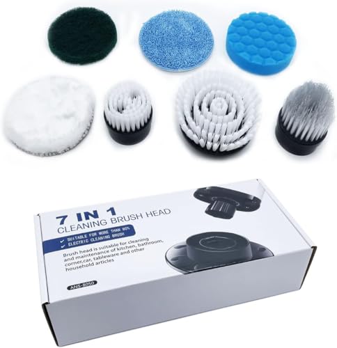 MGLSDeet Electric Spin Scrubber ANS8050/8052 Scrub Brush Replacement Brush Heads 7Pcs Kit