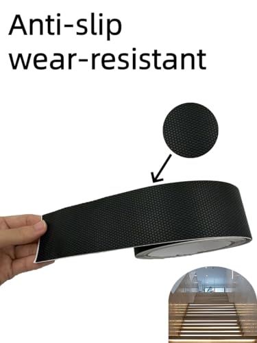 ONTWIE Rubber Grip Tape, Non Slip Tape for Handles, Anti Slip Tape, Making Handles or Contact Surfaces Safer (Black, 1.97in x 9.84ft)