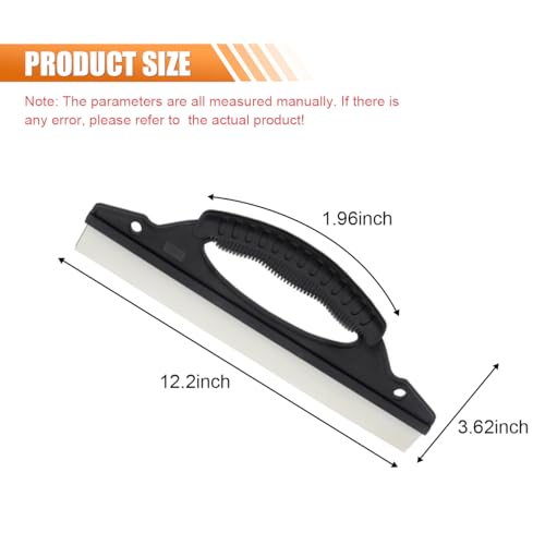 Squeegee Car Dryer Car Water Scraper Tool, 12 Inch Silicone Wiper Board Car Windshield Squeegee with Handle, Shower Squeegee Wiper Blade for Auto Windows Glasses Doors Mirrors Tile Walls (2PCS) - color: 2pcs