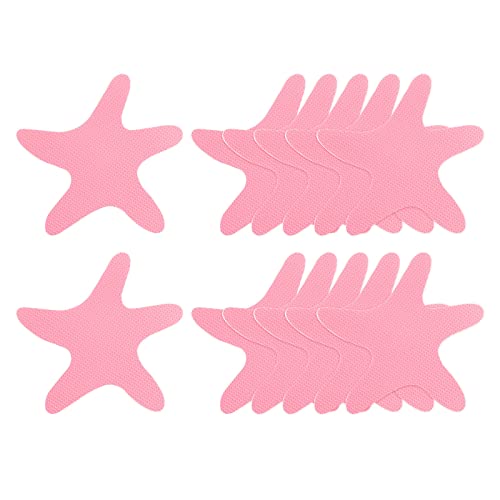 HARFINGTON 12pcs Non Slip Bathtub Stickers Bath Shower Floor 3.86" Anti-Slip Sticker Tape Starfish Style Decals for Bathroom Kitchen Bathtub Treads Stairs, Pink - color: Pink