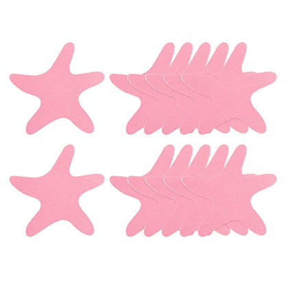 HARFINGTON 12pcs Non Slip Bathtub Stickers Bath Shower Floor 3.86" Anti-Slip Sticker Tape Starfish Style Decals for Bathroom Kitchen Bathtub Treads Stairs, Pink - color: Pink