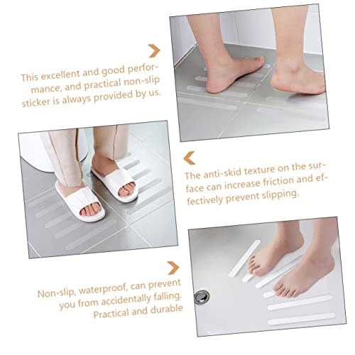 ULTECHNOVO 12pcs Slip Shower Stickers for Bathtub Safety Transparent Non Skid Strips Easy to Install for Bathroom Kitchen Stairs Floors and Swimming Pools
