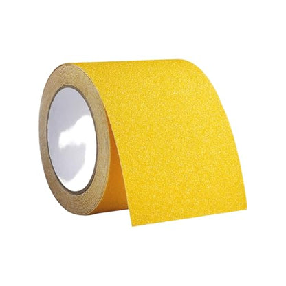 PVC Antislip Floor Tape Strips Roll with Adhesive Backing for Enhances Safety Stair Step Bathroom and Kitchen Waterproof - color: Yellow