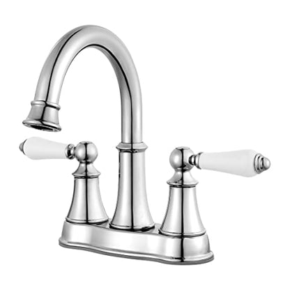 Pfister Courant Bathroom Sink Faucet, 4-Inch Centerset, 2-Handle, 3-Hole, Polished Chrome Finish, LF048COPC - color: Polished Chrome