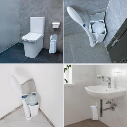2 Pack Holder for Clorox Toilet Wand, Compatible with Clorox Toilet Wand Holder only, White & Gray