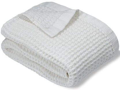 DEMMEX Organic Cotton Waffle Weave Turkish Bath Towel - Ultra Soft Lightweight Quick Dry, Oeko-Tex Certified, 100% Turkish Cotton (Crisp White, Large (60x30)) - color: Crisp White