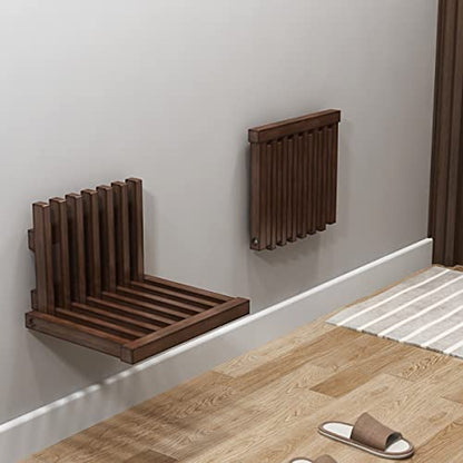 Gdrasuya10 Folding Shower Seat Bench Wall Mounted, Foldable Bathroom Shower Chair Stool Solid Wood Entryway Shoe Bench Rack Non-Slip 220 Lb Capacity for Seniors Adults Disabled