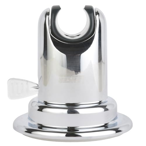 Lancer USA Suction Cup Handheld Shower Head Holder Adhesive Removable Wall Mount Bracket for Bathroom (Chrome) - color: Chrome