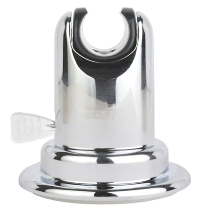 Lancer USA Suction Cup Handheld Shower Head Holder Adhesive Removable Wall Mount Bracket for Bathroom (Chrome) - color: Chrome