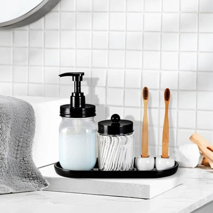 SheeChung Small Ceramic Toothbrush Holders, Mini Tooth Brush Stand, 2 Pack | White Cute Toothbrush Organizer, for Bathroom Countertop, Travel, Camper, Modern, Minimalism, Space-Saving, No-Slip Bottom - color: White