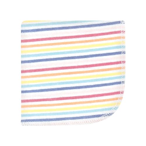 Hudson Baby Unisex Baby Flannel Cotton Poly Washcloths, Creative Rainbow 12Pk, One Size - color: Creative Rainbow 12pk