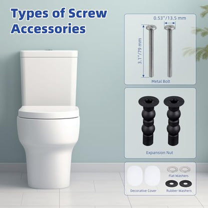 SS124 Toilet Seat Replacement Compatible with TOTO, Cotton White | Elongated Soft Close Toilet Seat for SS124, Transitional Slow-close & Heavy Duty, with Universal Toilet Bolts and Nuts, - style: Compatible with TOTO #SS124