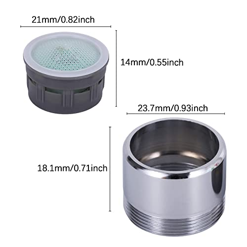 2 Pack 2.2 GPM Sink Faucet Aerator, Male and Female Dual Thread Aerator, Regular/Standard Size, Chrome by NIDAYE - size: 2.2GPM