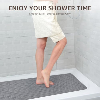 OTHWAY Bathtub Mat Non Slip, Extra Long Rubber Bath Mat for Tub, Machine Washable Shower Anti Slip Mat with 332 Strong Suction Cups (Grey, 36" x 17") - color: Grey, size: 36" x 17" (Rectangular)