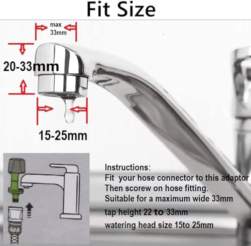 Green Universal Connector Pipe Connector, Watering Hose Adapter Kitchen Pipe Connector Faucet Adapter, Watering Accessories Hose Connector, Home Kitchen for Garden, Hose Connectors and Accessories