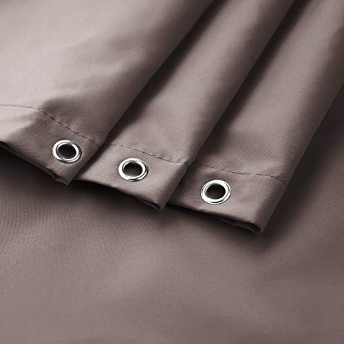 EurCross Brown Shower Curtain Liner Fabric 72 x 72 Inch, Hotel Luxury Washable Cloth Shower Curtain Bathroom,Taupe - color: Chocolate, size: 72"W x 72"L (Pack of 1)