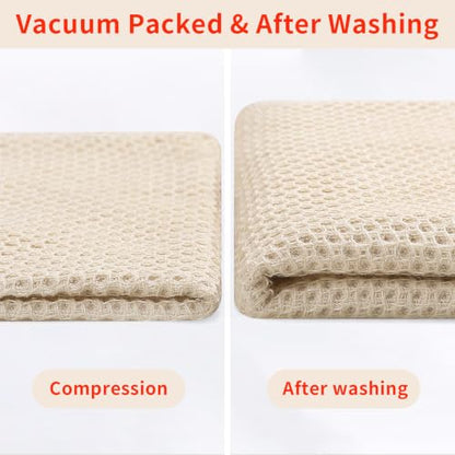 Homaxy 100% Cotton Waffle Weave Kitchen Dish Cloths, 9-Pack, Beige | Ultra Soft Absorbent Dish Towels, Quick Drying Dish Rags with Hanging Loop, 12 x 12 Inches - color: Beige, size: 12 x 12 - 9 Pack