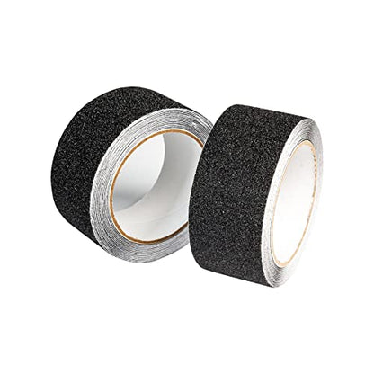 SANKEMU Black Anti Slip Tape, 2 inch by 33 feet, Non-Slip Traction Grip Tape to Tubs, Boats, Stairs, Clear, Soft, Comfortable for Bare feet - size: 2 Inch x 33 Feet Black