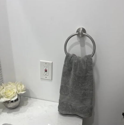 2 Pack Brushed Nickel Towel Ring | Hand Towel Holder for Bathroom Wall Mounted, Durable 304 Stainless Steel, Modern Style - color: Brushed Nickel