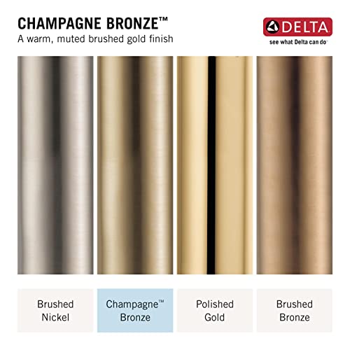 Delta 4-Setting In2ition 2-in-1 Dual Shower Head with HandHeld Spray, Brushed Gold Detachable Shower Head with Hose, Showerhead, 1.75 GPM Flow Rate, Champagne Bronze 58498-CZ - color: Champagne Bronze