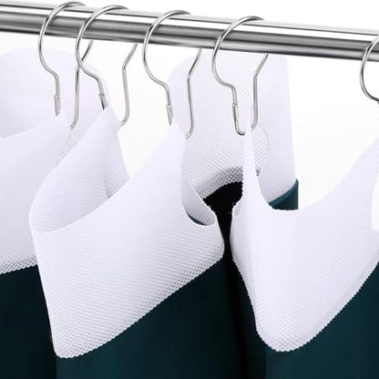 200 PCS Metal Shower Curtain Hooks Reusable Stainless Hanging Shower Rings Bulk Rust-Proof Curtain Rings for Bathroom Bedroom Kitchen Home Applications, Silver - color: 200pcs Silver